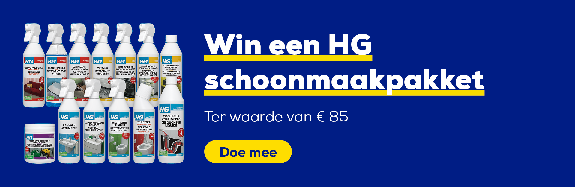 HG win een schoonmaakpakket